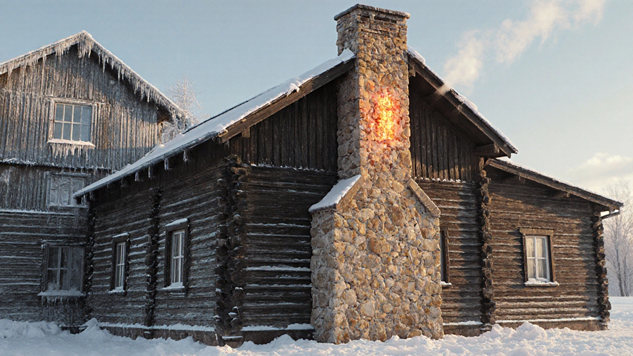 Какая сторона дома лучше всего подходит для камина в России?